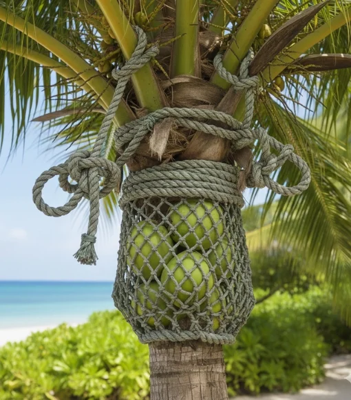 Coconut Tree Nets Installation