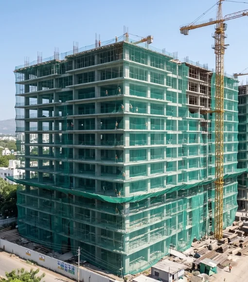 Construction Safety Nets Closeup