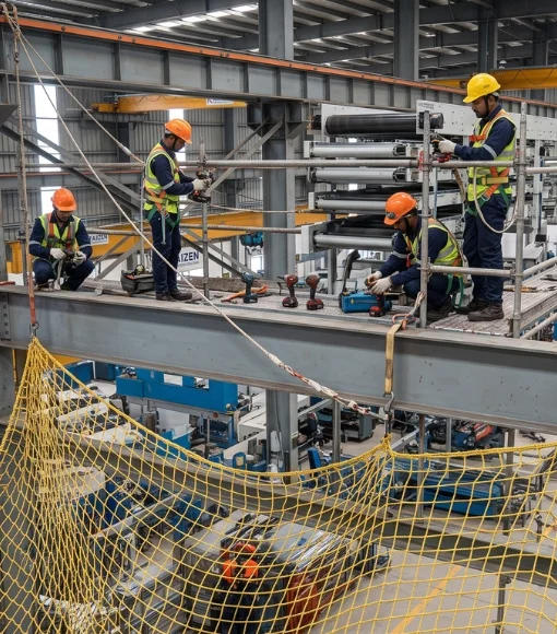 Industrial Safety Nets Closeup