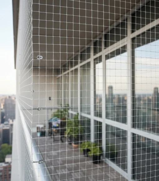 Balcony Safety Net Installation