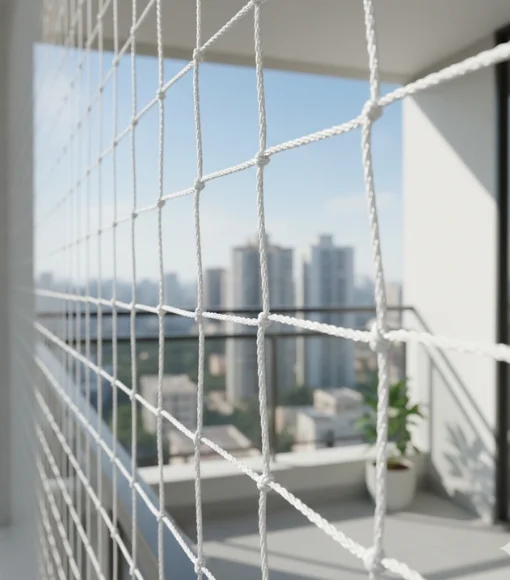 Pigeon Nets Installation Closeup
