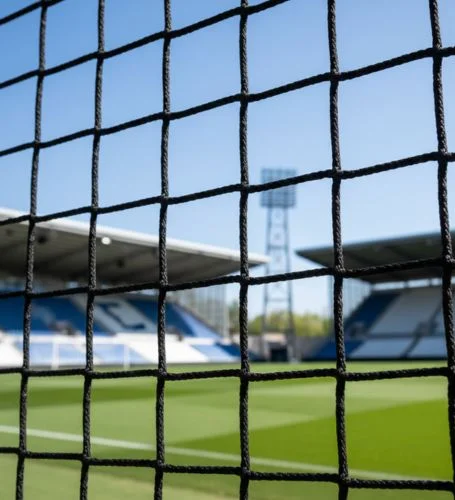 Sports practice net installation
