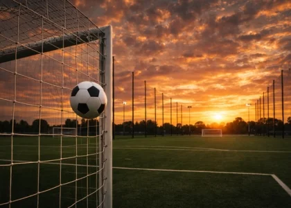 Sports safety net installation for a sports practice area